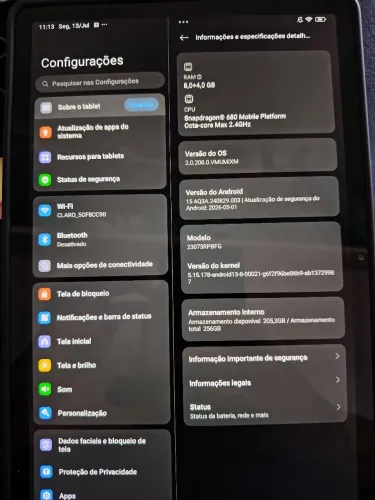 Redmi PAD SE 256GB usado em excelente estado