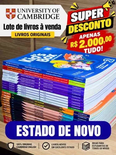 LOTE LIVROS CAMBRIDGE - 2000$