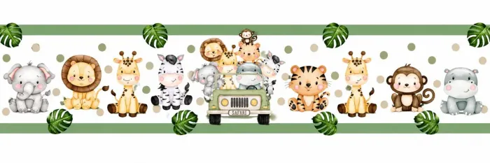 Faixas para quarto de bebê safari