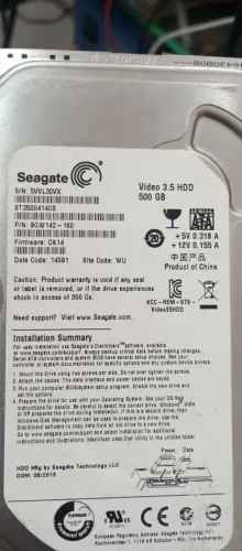 HD SEAGATE 500 GB PARA COMPUTADOR E DVRS FUNCIONANDO PERFEITAMENTE 