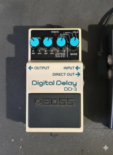 Pedal de efeito para guitarra Boss DD-3 Digital Delay. 