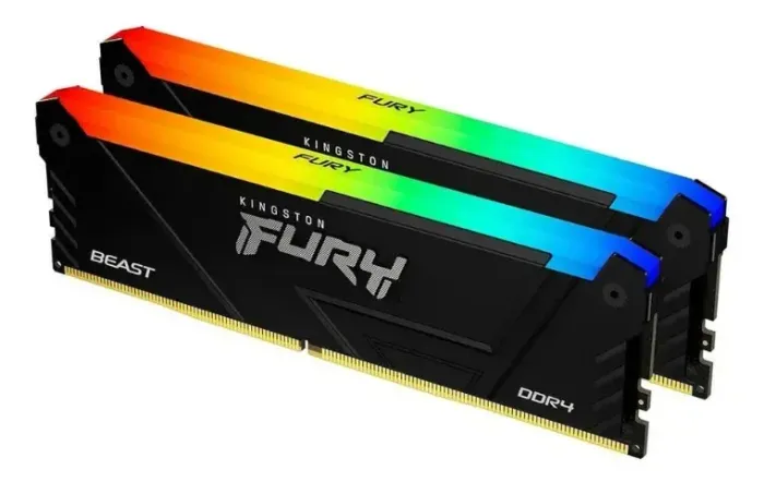 Memória RAM 64GB 2x32GB 3600MHz, RGB, DDR4 Kingston Fury Beast