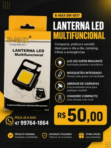 Lanterna led multifuncional
