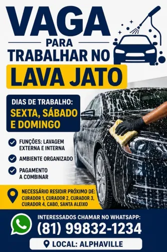 Trabalho lava jato
