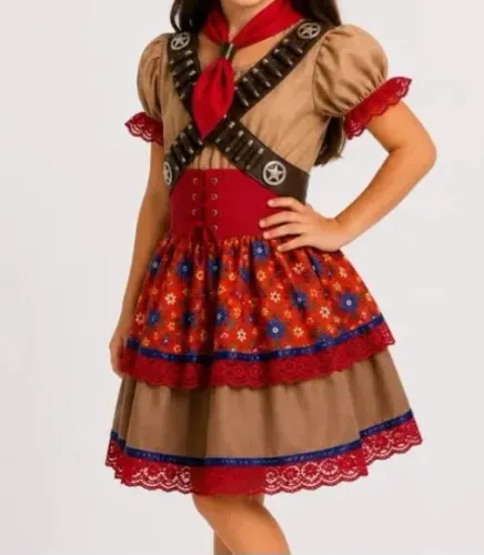 Fantasia Maria bonita infantil tamanho p
