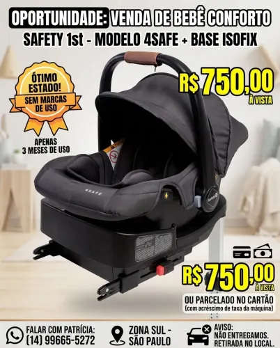 Bebê conforto Safety 1st 4 safe com Isofix