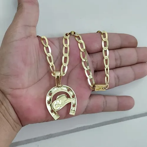 Cordão Em Moeda Antiga Idêntica ao Ouro 18K