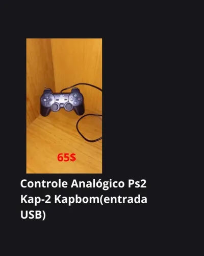 Controle Analógico Ps2 Kap-2 Kapbom(entrada USB)