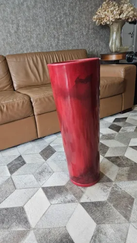 Vaso de Plantas Coluna Estilo Vietnamita Tamanho M Vermelho