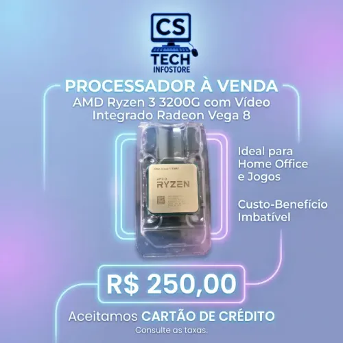 Processador Amd Ryzen 3 3200G Com Vídeo Integrado Radeon Vega 8 - AM4