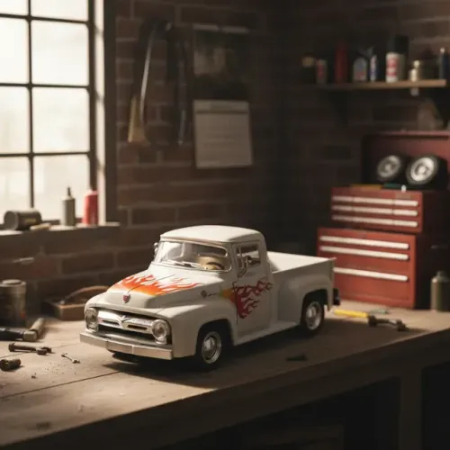 Carrinho de metal Caminhonete Ford F-100 1957 1:38