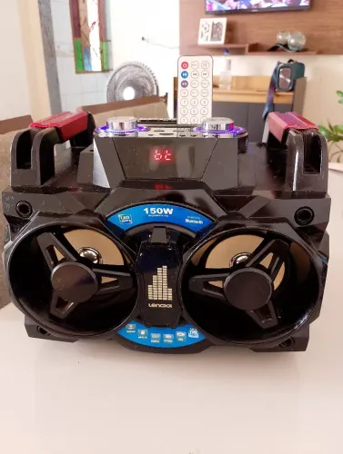 Mini System Ms8600 Bluetooth Rádio Fm Karaokê 150w Lenoxx Cor Preto