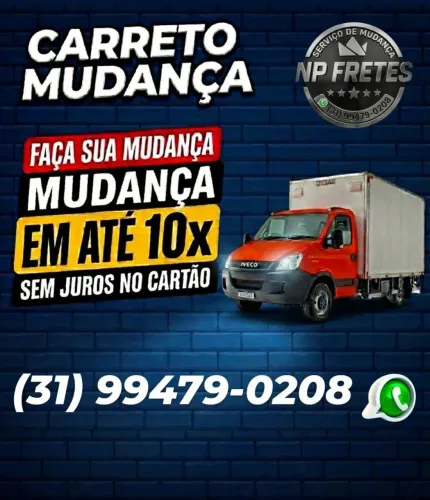 SERVIÇO DE MUDANÇA EM ATE 10X SEM JUROS NO CARTÃO 