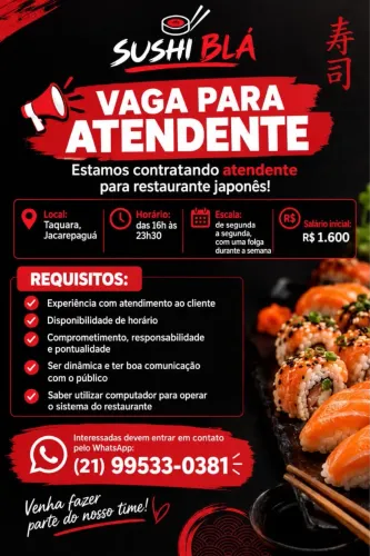 Atendente de Sushi