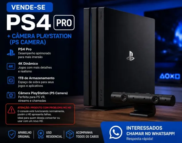 PS4 PRÓ HD COM DEFEITO