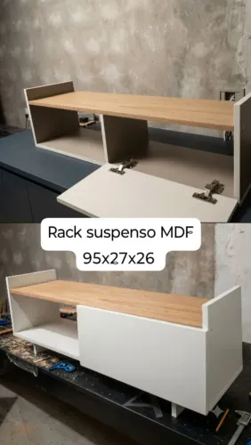 Rack tv suspenso MDF 95x27x26