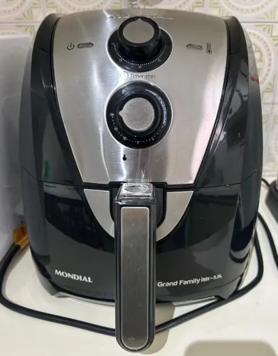 Fritadeira Elétrica Sem Óleo Mondial Grand Family 5,5 Litros Inox 127V AF-55I