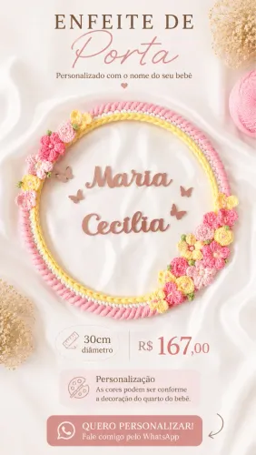 Enfeite para porta maternidade 