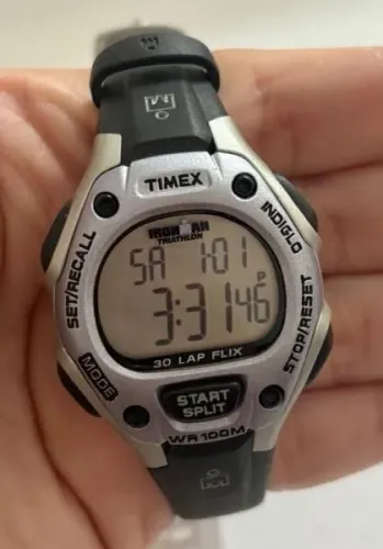 Relógio de pulso com alarme e cronógrafo Timex Ironman Triathlon   