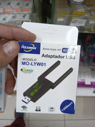 Adaptador USB Wi-Fi + BT 1300 Mbps