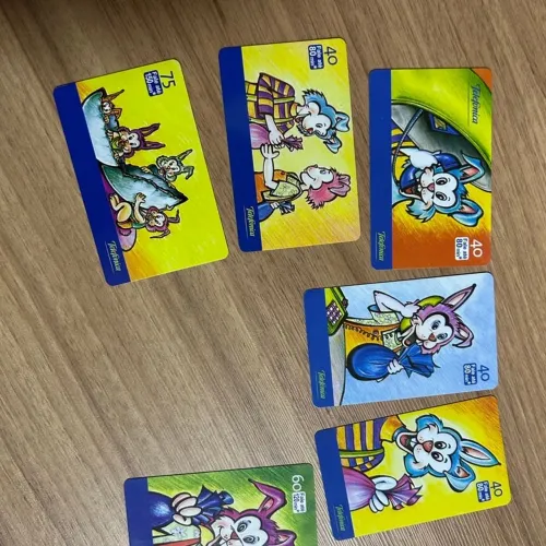 Cartões telefônicos série Páscoa 2003 sendo 6 cartões