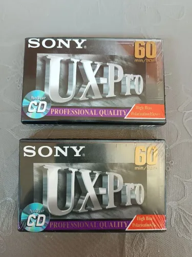 Fita k7 sony ux-pro 60 min chrome ( lote 2 fitas )