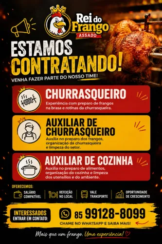 auxiliar de churrasqueira - auxiliar de cozinha