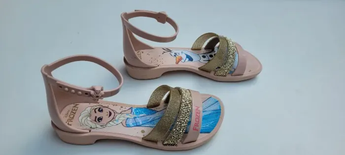 Sandália rosa Infantil Grendene Frozen tam 32/ 33