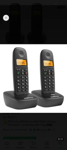 Telefone E Ramal S/fio Usar C/ Chip 4g Claro Vivo Tim Oi Bco Cor Branco