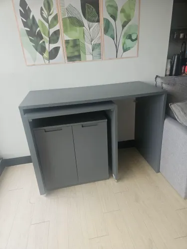 Aparador com Mesa Retrátil e Armário 