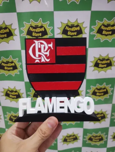 Brasão Escudo Flameng0 - NerdDog Store - Futebol Times Clubes Rubronegro Mengão Totem