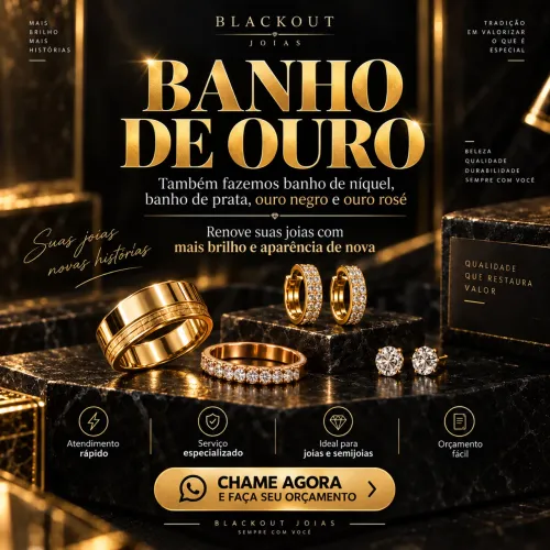 ? Banho de Ouro em Joias e Semijoias