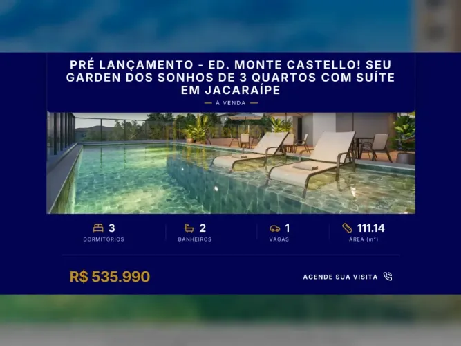 Conjunto Jacaraípe: Seu Espaço Garden com 3 Quartos e Suíte!