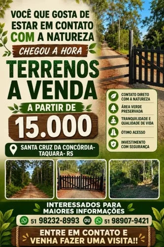 VENDO TERRENOS- TAQUARA RS