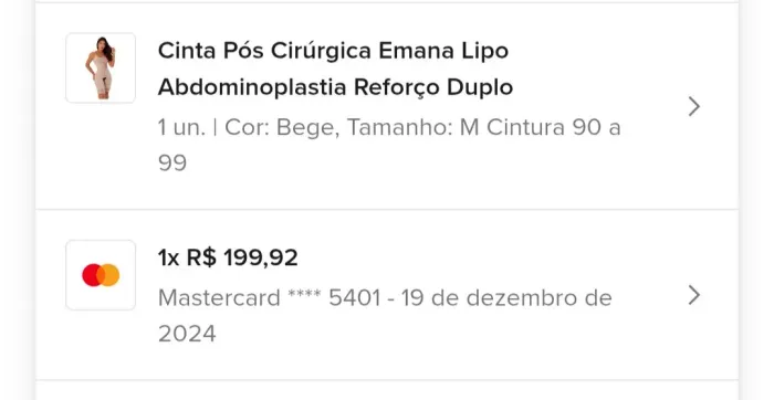CINTA PÓS CIRÚRGICA, ABDOMINOPLASTIA LIPO, COM REFORÇO DUPLO, NOVA!!!!!