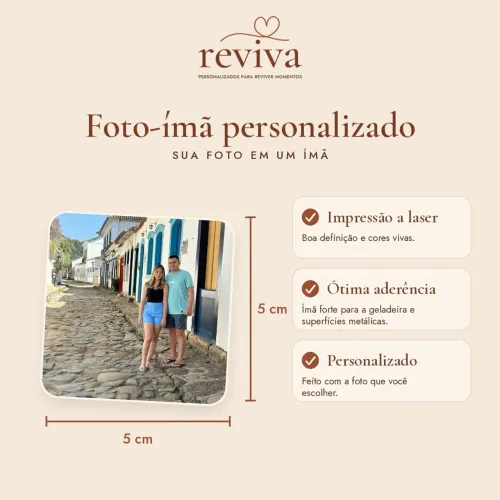 Foto-imãs personalizados 5x5cm - ENTREGA PRESENCIAL