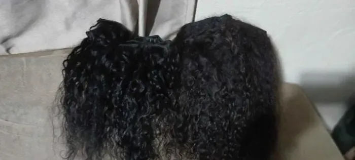 Cabelo humano crespo 40 cm
