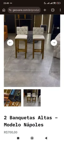 2 Banquetas Altas - Modelo Nápoles<br>R$700,00