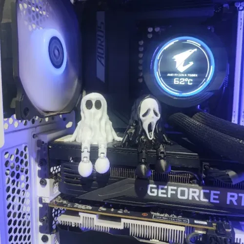 Dois bonecos flex Ghost E Ghostface enfeite PC