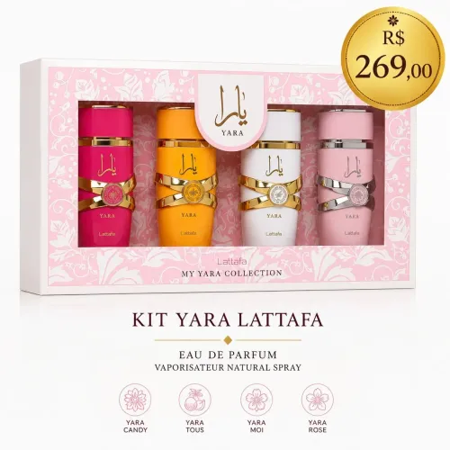 Kit Perfume My Yara Collection - Lattafa (4 Fragrâncias)