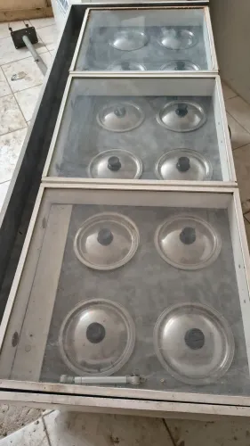 Balcão expositor de sorvete de massas (com cubas)