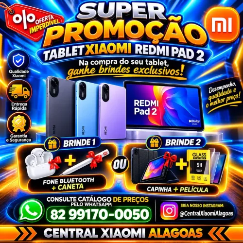 Tablets Xiaomi Redmi PAD 2 e Redmi PAD 2 Pro em Ofertas
