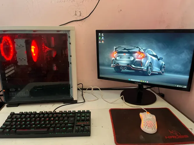 ? PC GAMER COMPLETO COM MONITOR SAMSUNG + TECLADO E MOUSE