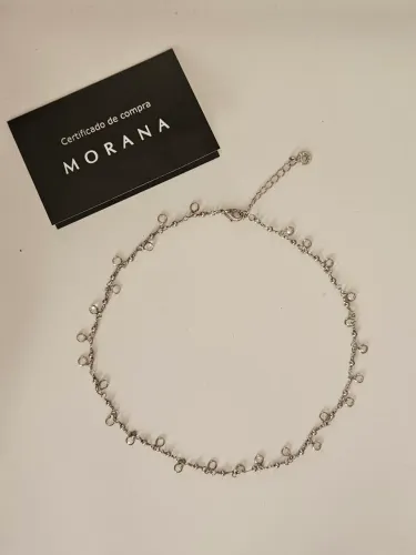 choker/gargantilha prata morana