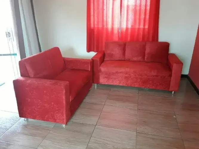 Sofá 2 e tres lugares Suede D33 Resistente Confortável Promoção