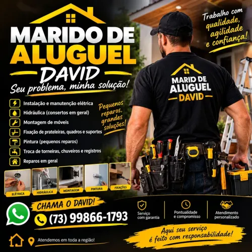 Olá meu nome é David, estou aqui para melhor lhe atender na área de reparos ou transporte!