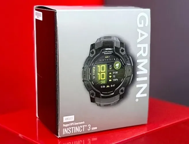 Garmin Relógio Instinct 3 Amoled 50MM - Black - Produto Novo, Lacrado com Garantia