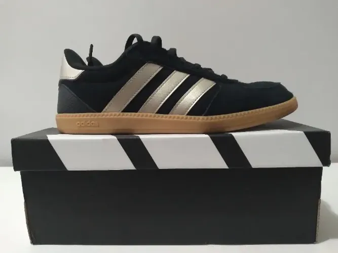Tênis Adidas breaknet sleek feminino - Original - preto com dourado 35