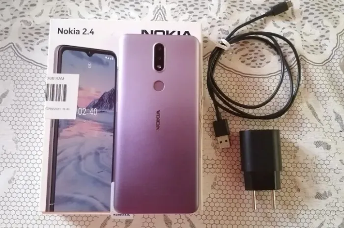 Nokia 2.4, 3gb ram, 64gb, Excelente estado, Cor roxo, com Caixa 