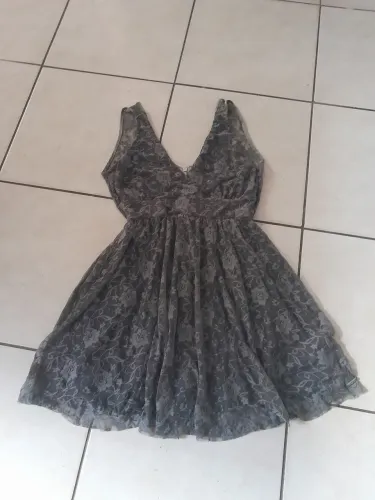 Vestido Cinza(Renda)